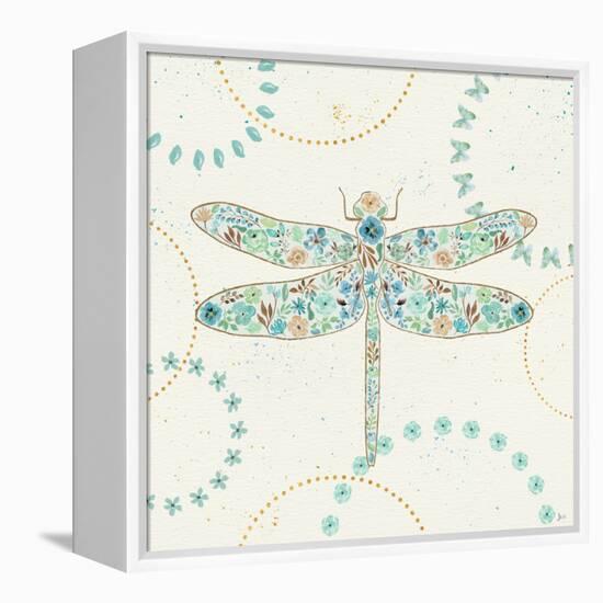 Flutterby Blooms II-Jess Aiken-Framed Stretched Canvas