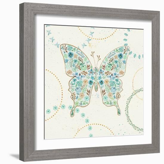 Flutterby Blooms IV-Jess Aiken-Framed Art Print