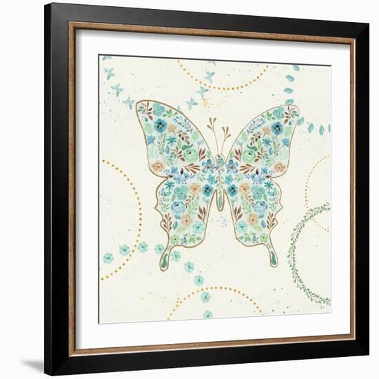 Flutterby Blooms IV-Jess Aiken-Framed Art Print