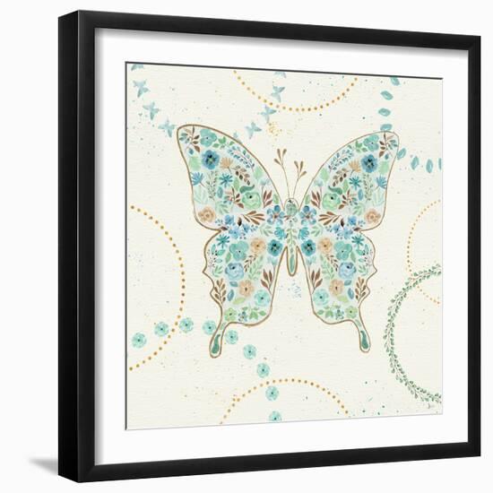 Flutterby Blooms IV-Jess Aiken-Framed Art Print