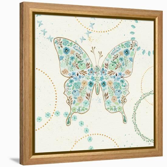 Flutterby Blooms IV-Jess Aiken-Framed Stretched Canvas