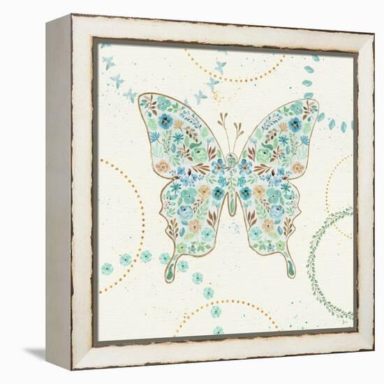 Flutterby Blooms IV-Jess Aiken-Framed Stretched Canvas