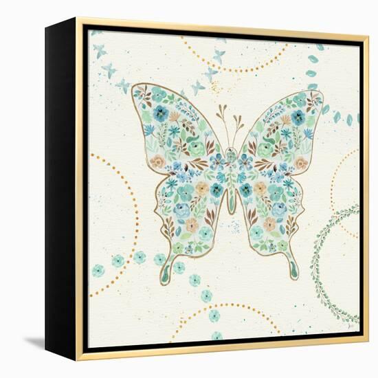 Flutterby Blooms IV-Jess Aiken-Framed Stretched Canvas