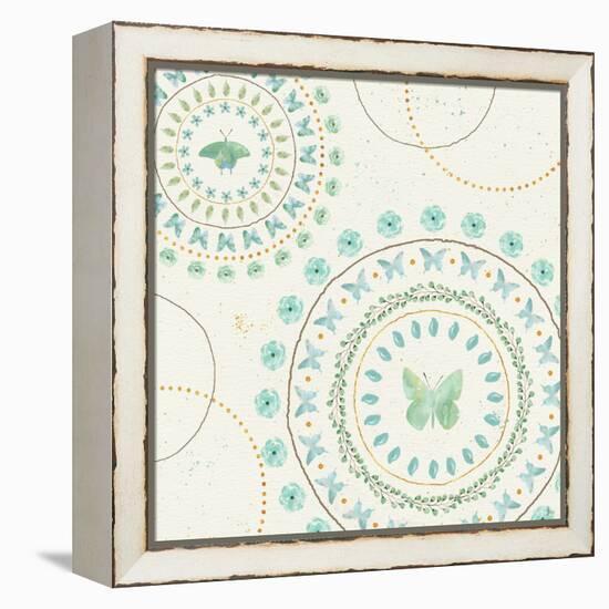 Flutterby Blooms VII-Jess Aiken-Framed Stretched Canvas