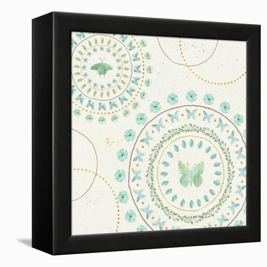 Flutterby Blooms VII-Jess Aiken-Framed Stretched Canvas