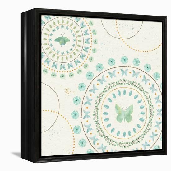 Flutterby Blooms VII-Jess Aiken-Framed Stretched Canvas