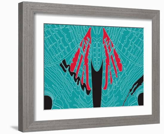 Fly Blueprint-Belen Mena-Framed Giclee Print