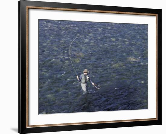 Fly Fisherman in the Methow River, Washington, USA-Merrill Images-Framed Photographic Print