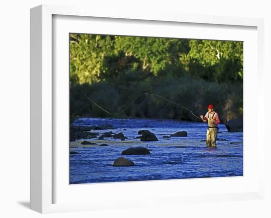 Fly Fisherman, USA-null-Framed Photographic Print