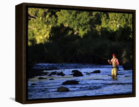 Fly Fisherman-null-Framed Premier Image Canvas