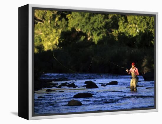 Fly Fisherman-null-Framed Premier Image Canvas