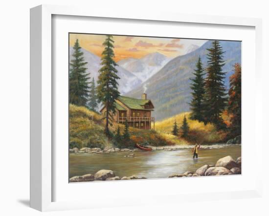 Fly Fisherman-John Zaccheo-Framed Giclee Print