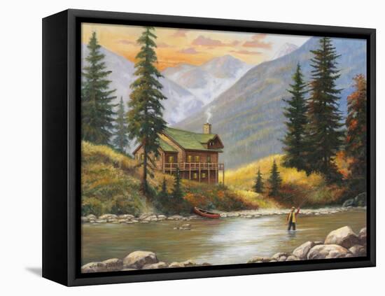 Fly Fisherman-John Zaccheo-Framed Premier Image Canvas