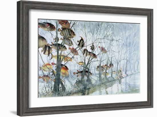 Fly Fishing, 1992-Lucy Willis-Framed Giclee Print