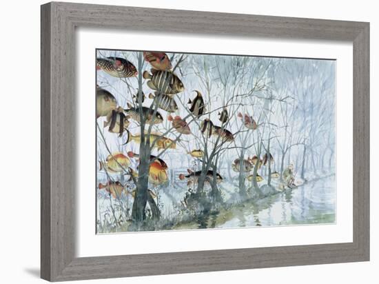 Fly Fishing, 1992-Lucy Willis-Framed Giclee Print