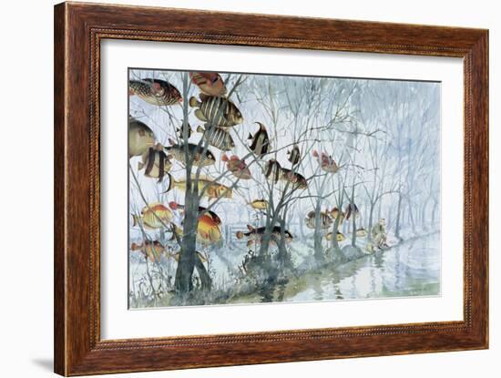 Fly Fishing, 1992-Lucy Willis-Framed Giclee Print