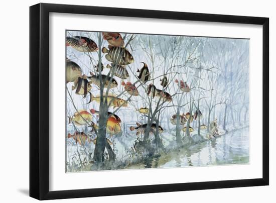 Fly Fishing, 1992-Lucy Willis-Framed Giclee Print