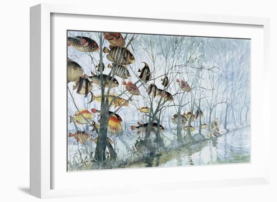 Fly Fishing, 1992-Lucy Willis-Framed Giclee Print