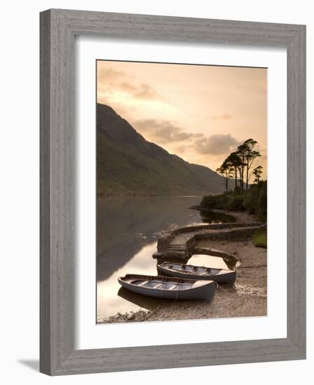 Fly Fishing Boats, Connemara National Park, Connemara, Co, Galway, Ireland-Doug Pearson-Framed Photographic Print