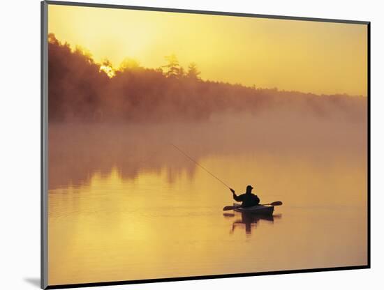 Fly-fishing in Lake Muskoka, Ontario-Henry Georgi-Mounted Photographic Print
