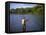 Fly Fishing on the River Dee, Grampians, Scotland, United Kingdom, Europe-Groenendijk Peter-Framed Premier Image Canvas