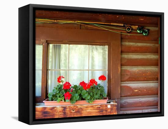 Fly Fishing Rods on Cabin Wall, Lake City, Colorado, USA-Janell Davidson-Framed Premier Image Canvas