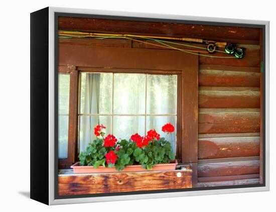 Fly Fishing Rods on Cabin Wall, Lake City, Colorado, USA-Janell Davidson-Framed Premier Image Canvas