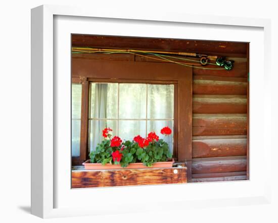 Fly Fishing Rods on Cabin Wall, Lake City, Colorado, USA-Janell Davidson-Framed Photographic Print