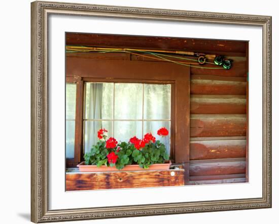 Fly Fishing Rods on Cabin Wall, Lake City, Colorado, USA-Janell Davidson-Framed Photographic Print