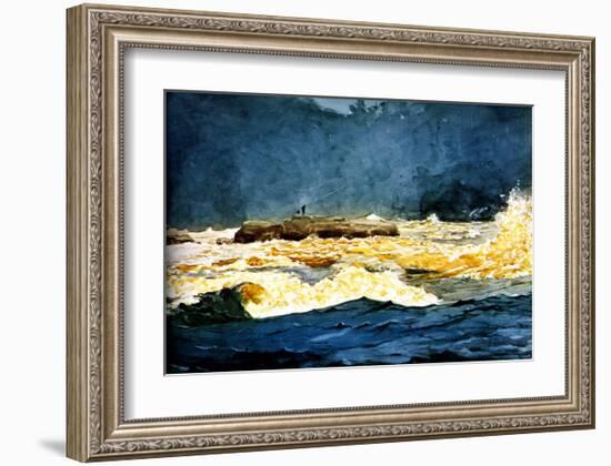 Fly Fishing Saguenay-Winslow Homer-Framed Giclee Print