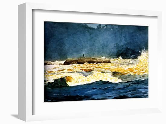 Fly Fishing Saguenay-Winslow Homer-Framed Giclee Print