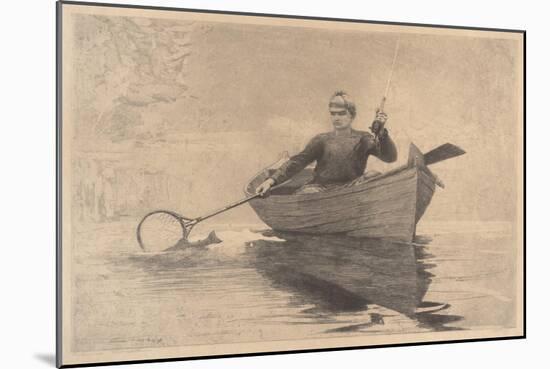 Fly Fishing, Saranac Lake, 1889-Winslow Homer-Mounted Giclee Print