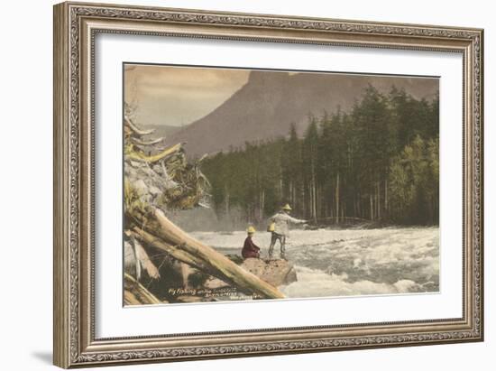 Fly Fishing, Skykomish, Washington-null-Framed Art Print