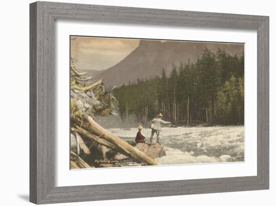 Fly Fishing, Skykomish, Washington-null-Framed Art Print