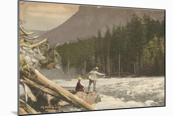 Fly Fishing, Skykomish, Washington-null-Mounted Art Print