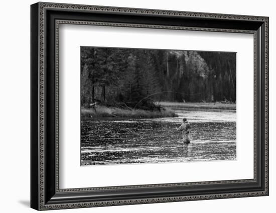 Fly Fishing Yellowstone WY B W-Steve Gadomski-Framed Photographic Print