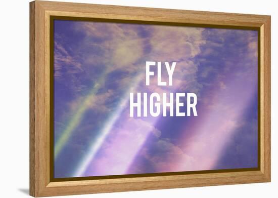 Fly Higher-Vintage Skies-Framed Premier Image Canvas