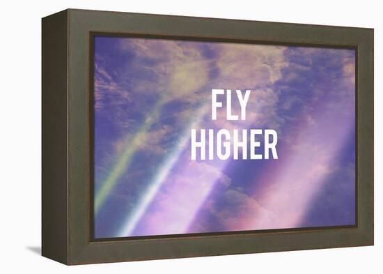 Fly Higher-Vintage Skies-Framed Premier Image Canvas