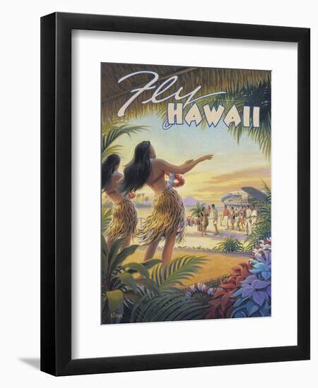 Fly to Hawaii-Kerne Erickson-Framed Premium Giclee Print
