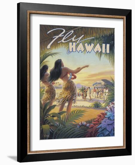 Fly to Hawaii-Kerne Erickson-Framed Art Print