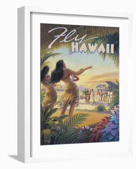 Fly to Hawaii-Kerne Erickson-Framed Art Print