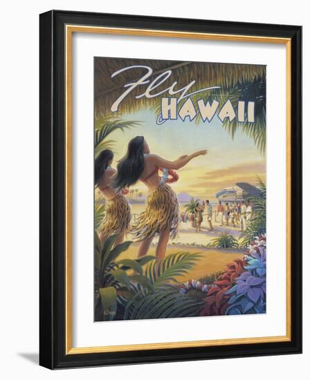 Fly to Hawaii-Kerne Erickson-Framed Art Print