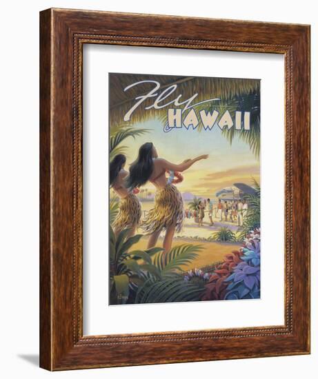 Fly to Hawaii-Kerne Erickson-Framed Art Print