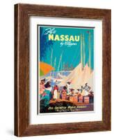 Fly to Nassau by Clipper - New Providence Island, The Bahamas - Pan American World Airways (PAA)-Mark Von Arenburg-Framed Giclee Print
