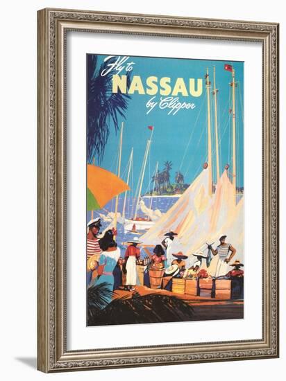 Fly to Nassau Poster-null-Framed Art Print