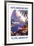 Fly to South Seas Isles via Pan American - Pan American Airlines (PAA)-Paul George Lawler-Framed Giclee Print