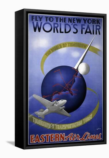 Fly to the New York World's Fair-null-Framed Stretched Canvas