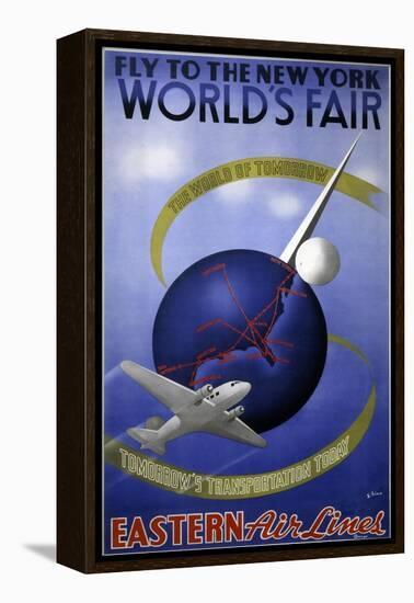 Fly to the New York World's Fair-null-Framed Stretched Canvas