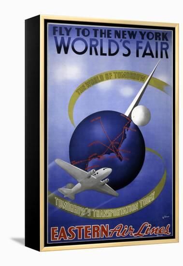 Fly to the New York World's Fair-null-Framed Stretched Canvas