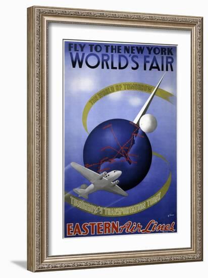 Fly to the New York World's Fair-null-Framed Art Print